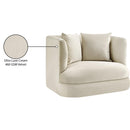 Meridian Alder Cream Velvet Chair IMAGE 16