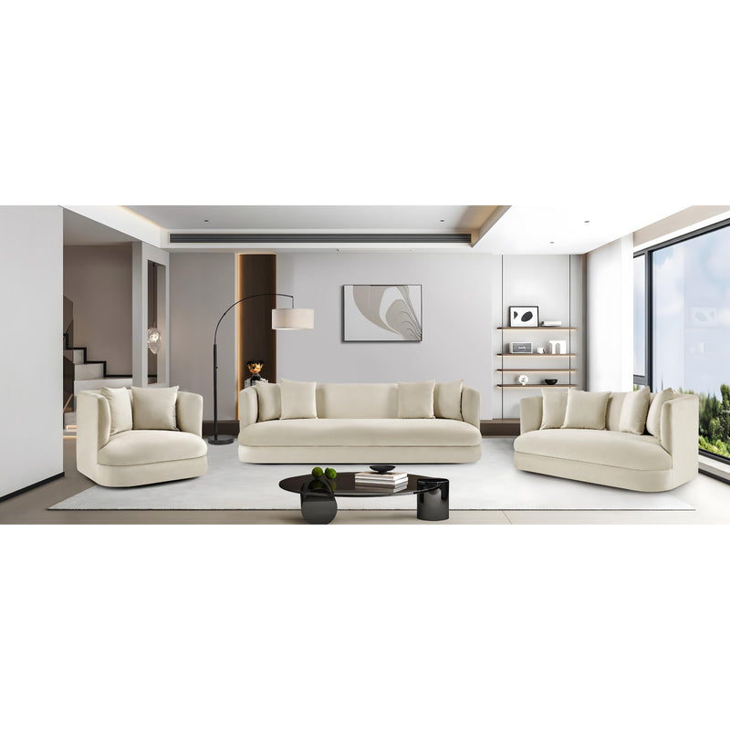 Meridian Alder Cream Velvet Chair IMAGE 17