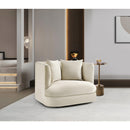 Meridian Alder Cream Velvet Chair IMAGE 2