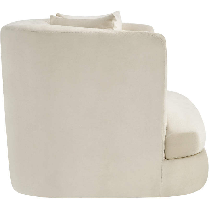 Meridian Alder Cream Velvet Chair IMAGE 7