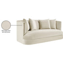 Meridian Alder Cream Velvet Loveseat IMAGE 16