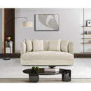 Meridian Alder Cream Velvet Loveseat IMAGE 2