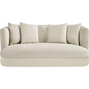 Meridian Alder Cream Velvet Loveseat IMAGE 3