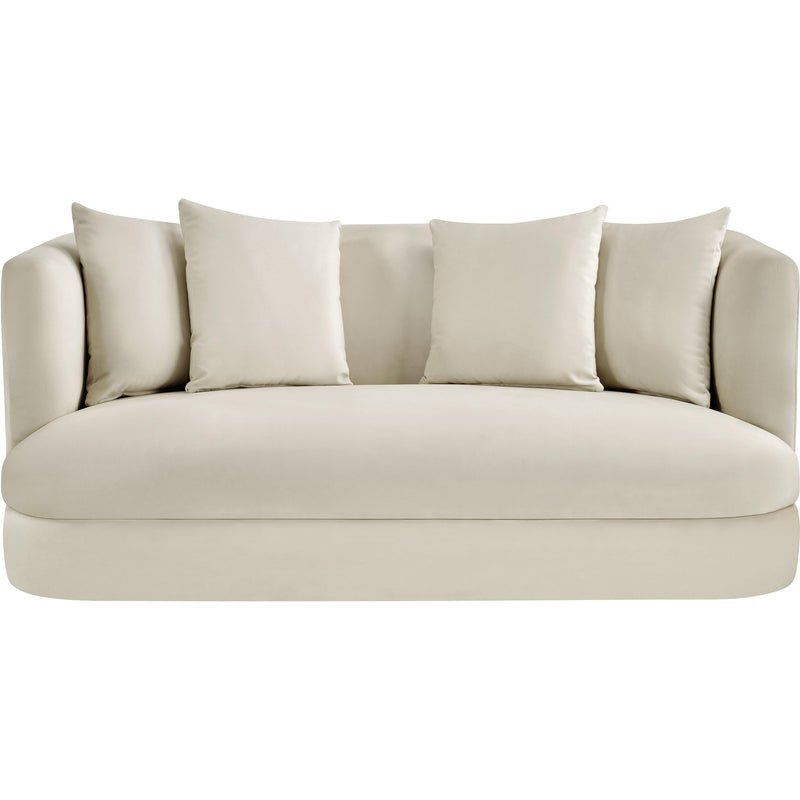 Meridian Alder Cream Velvet Loveseat IMAGE 3