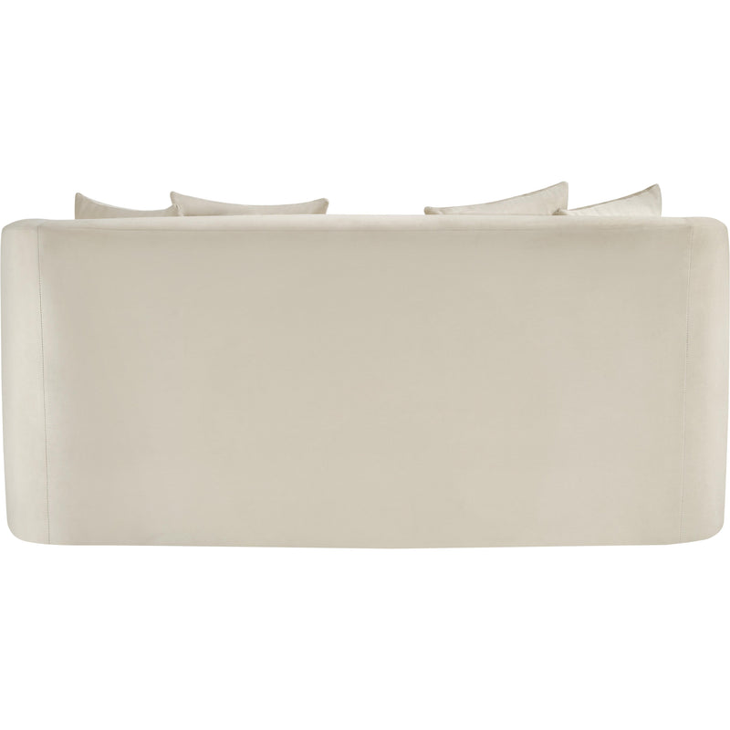 Meridian Alder Cream Velvet Loveseat IMAGE 5