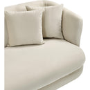 Meridian Alder Cream Velvet Loveseat IMAGE 9