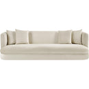 Meridian Alder Cream Velvet Sofa IMAGE 3
