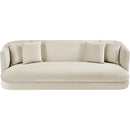Meridian Alder Cream Velvet Sofa IMAGE 4