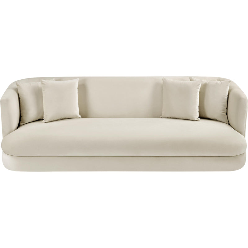 Meridian Alder Cream Velvet Sofa IMAGE 4