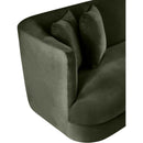 Meridian Alder Green Velvet Chair IMAGE 10