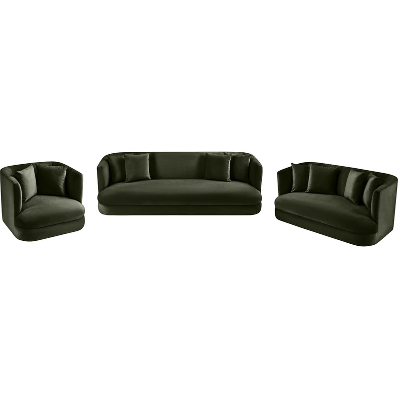 Meridian Alder Green Velvet Chair IMAGE 12