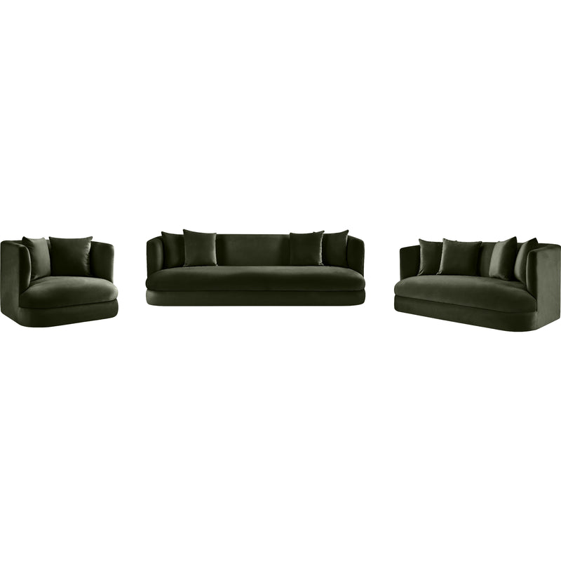 Meridian Alder Green Velvet Chair IMAGE 13