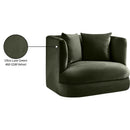 Meridian Alder Green Velvet Chair IMAGE 16
