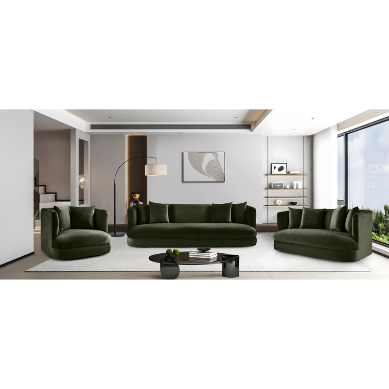 Meridian Alder Green Velvet Chair IMAGE 17