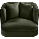 Meridian Alder Green Velvet Chair IMAGE 4