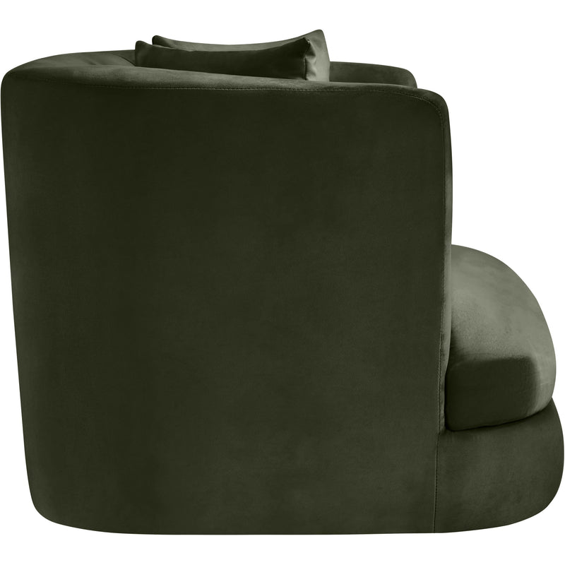Meridian Alder Green Velvet Chair IMAGE 7