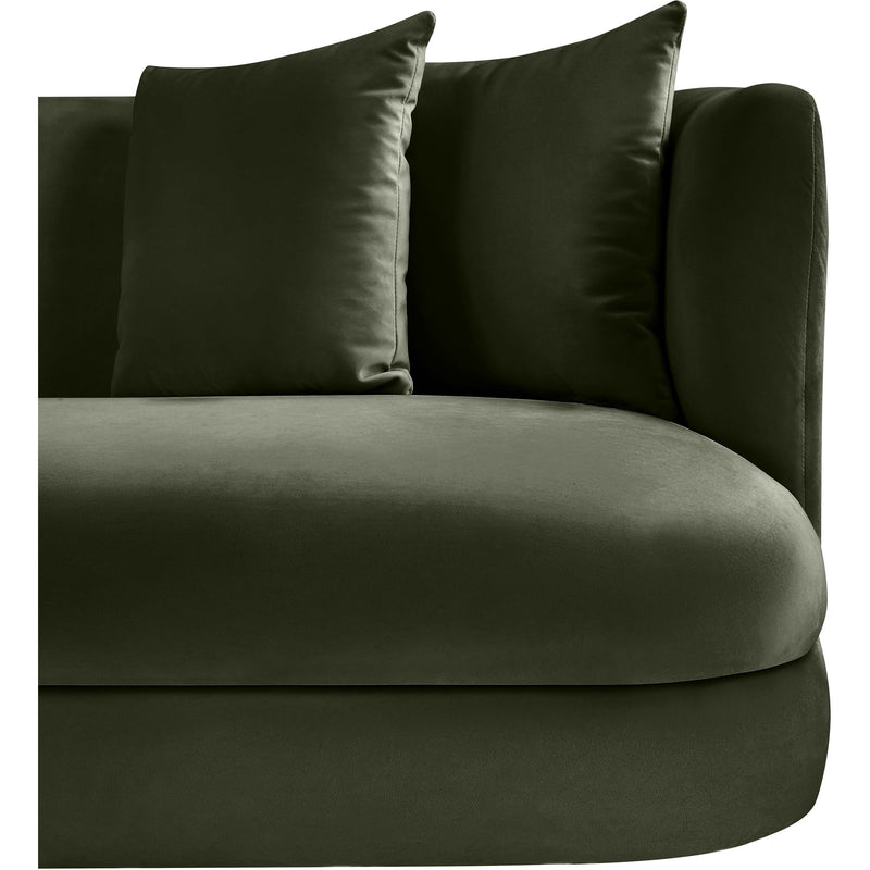 Meridian Alder Green Velvet Chair IMAGE 8