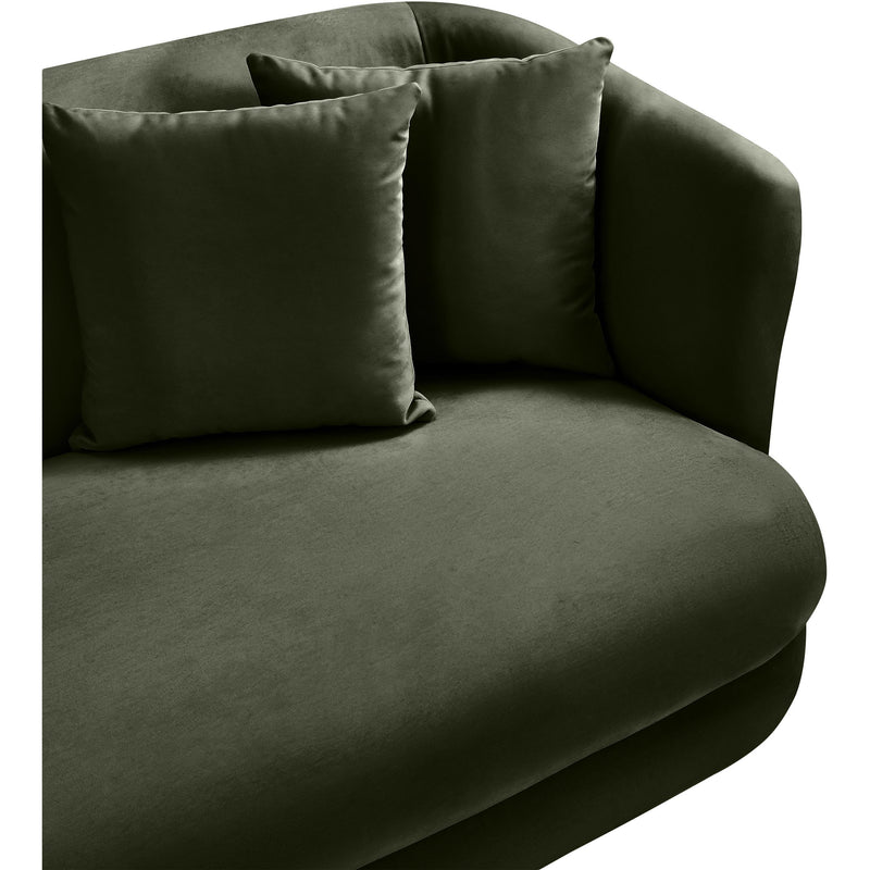 Meridian Alder Green Velvet Chair IMAGE 9