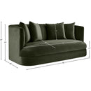 Meridian Alder Green Velvet Loveseat IMAGE 15