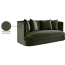 Meridian Alder Green Velvet Loveseat IMAGE 16