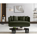 Meridian Alder Green Velvet Loveseat IMAGE 2