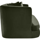 Meridian Alder Green Velvet Loveseat IMAGE 7