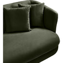 Meridian Alder Green Velvet Loveseat IMAGE 9
