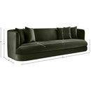 Meridian Alder Green Velvet Sofa IMAGE 15