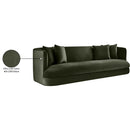 Meridian Alder Green Velvet Sofa IMAGE 16