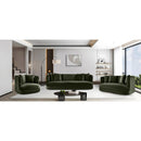 Meridian Alder Green Velvet Sofa IMAGE 17