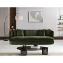 Meridian Alder Green Velvet Sofa IMAGE 2