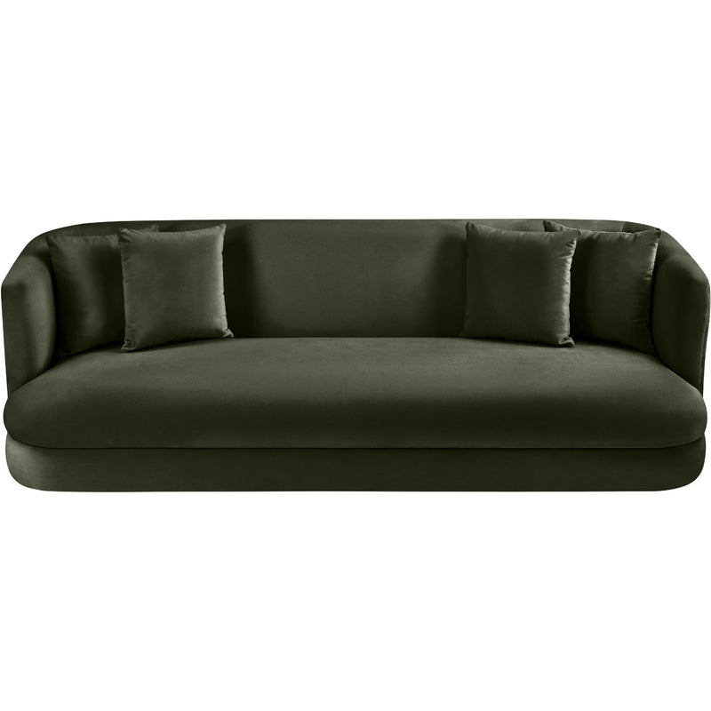 Meridian Alder Green Velvet Sofa IMAGE 4