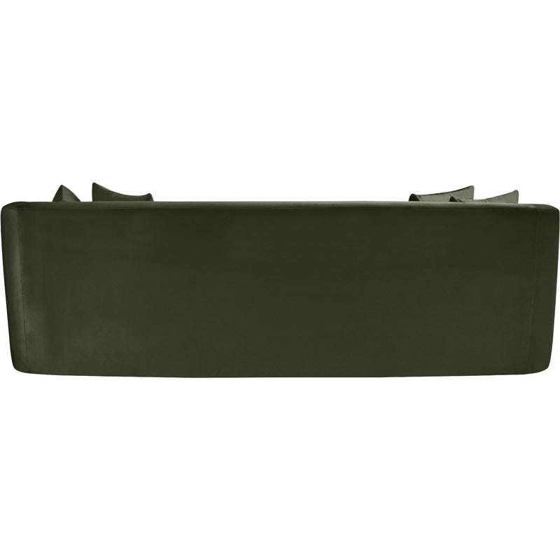 Meridian Alder Green Velvet Sofa IMAGE 5