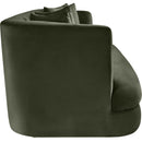 Meridian Alder Green Velvet Sofa IMAGE 7