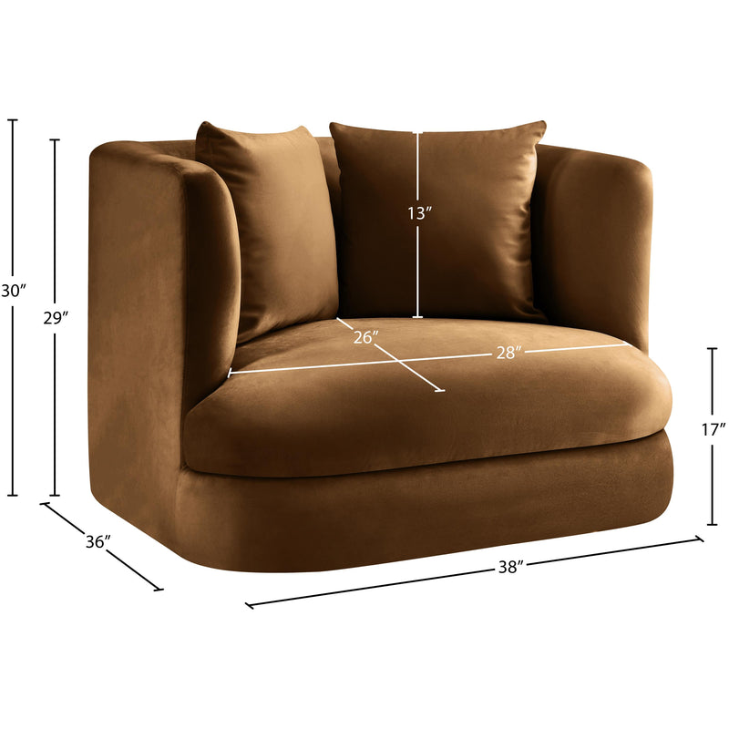 Meridian Alder Saddle Velvet Chair IMAGE 15