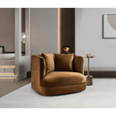 Meridian Alder Saddle Velvet Chair IMAGE 2