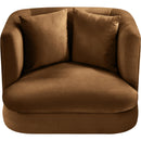 Meridian Alder Saddle Velvet Chair IMAGE 4