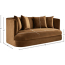 Meridian Alder Saddle Velvet Loveseat IMAGE 15