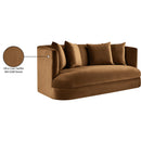 Meridian Alder Saddle Velvet Loveseat IMAGE 16