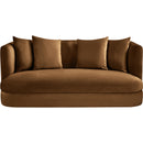 Meridian Alder Saddle Velvet Loveseat IMAGE 3