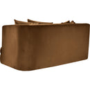 Meridian Alder Saddle Velvet Loveseat IMAGE 6