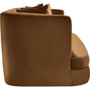 Meridian Alder Saddle Velvet Loveseat IMAGE 7