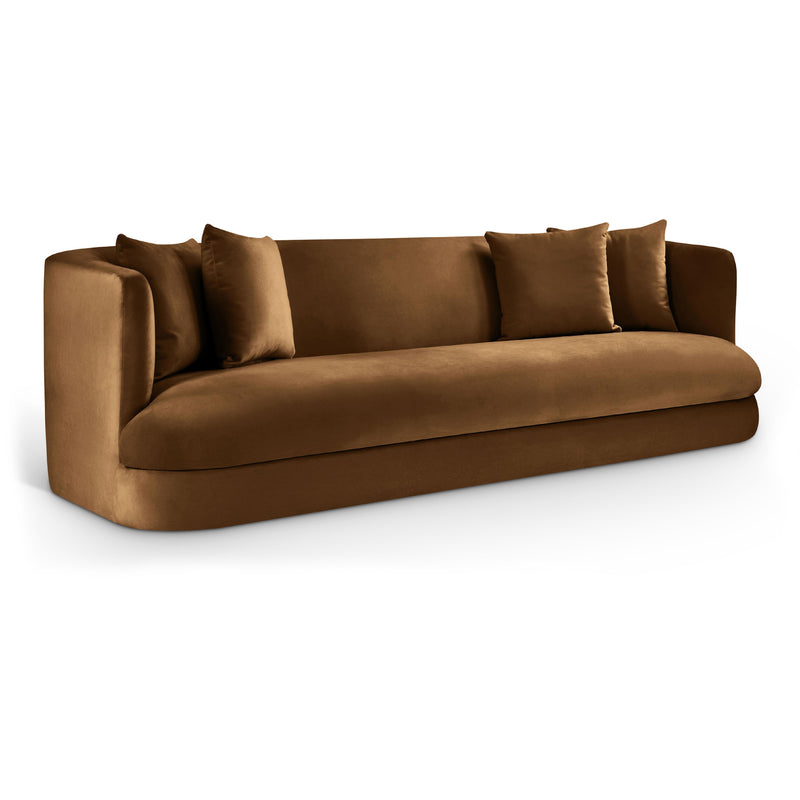 Meridian Alder Saddle Velvet Sofa IMAGE 1