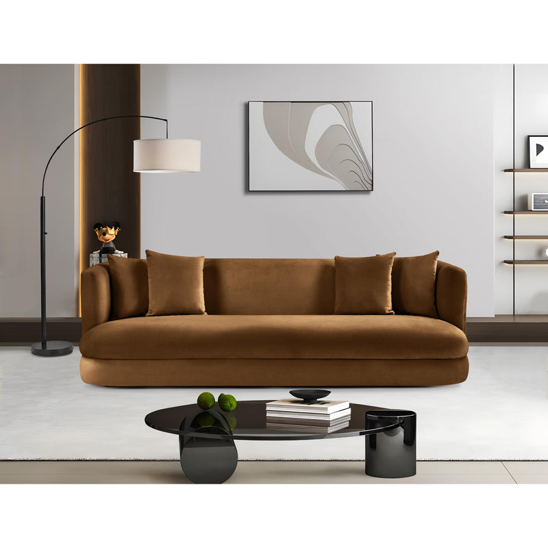 Meridian Alder Saddle Velvet Sofa IMAGE 2