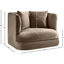 Meridian Alder Taupe Velvet Chair IMAGE 15