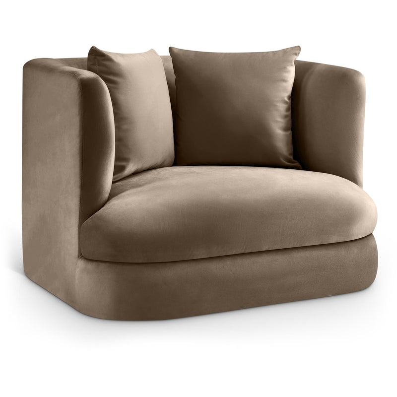 Meridian Alder Taupe Velvet Chair IMAGE 1