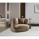 Meridian Alder Taupe Velvet Chair IMAGE 2