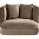 Meridian Alder Taupe Velvet Chair IMAGE 3