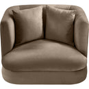 Meridian Alder Taupe Velvet Chair IMAGE 4
