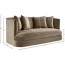 Meridian Alder Taupe Velvet Loveseat IMAGE 15